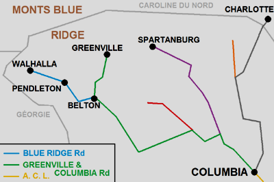 Carte de Columbia à Walhalla